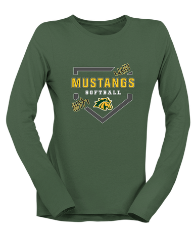 San Marin Mustangs Softball #2 Women's LS T-Shirt