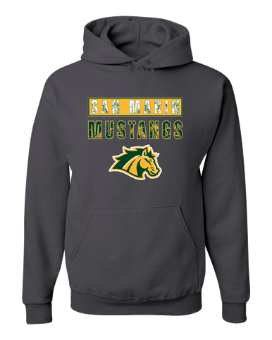 San Marin Mustangs Mascot #9 Men's Premium Hoodie