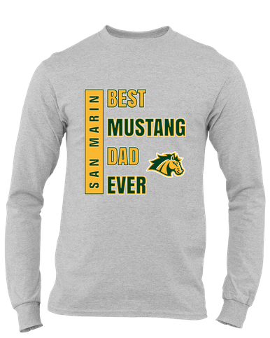San Marin Mustangs Best Mustang Dad Men's LS T-Shirt