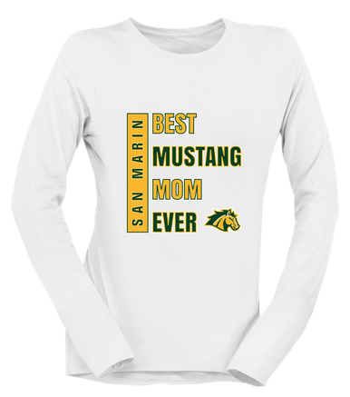 San Marin Mustangs Best Mustang Mom Women's Premium LS T-Shirt