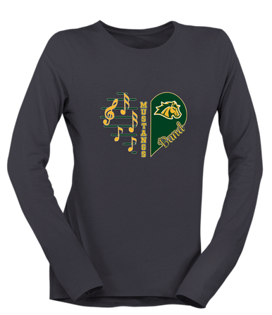 San Marin Mustangs Heart Band Women's Premium LS T-Shirt
