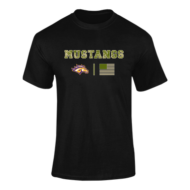 Rolling Meadows Mustangs Camo Flag Men's Premium SS T-Shirt
