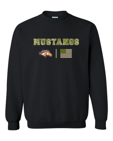 Rolling Meadows Mustangs Camo Flag Men's Sweatshirt