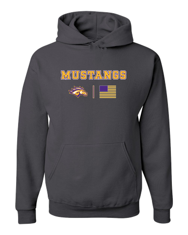 Rolling Meadows Mustangs Team Colors Flag Men's Premium Hoodie