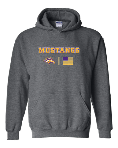 Rolling Meadows Mustangs Team Colors Flag Men's Hoodie