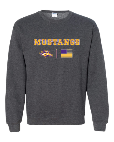 Rolling Meadows Mustangs Team Colors Flag Men's Sweatshirt