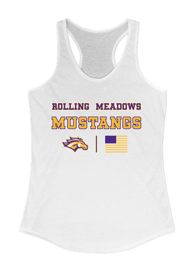 Rolling Meadows Mustangs Spirit Flag Women's Tank Top