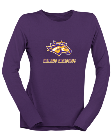 Rolling Meadows Mustangs Mascot #2 Women's LS T-Shirt