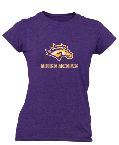 Rolling Meadows Mustangs Mascot #2 Women's Premium SS T-Shirt