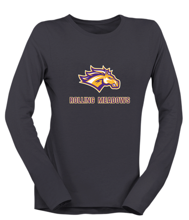 Rolling Meadows Mustangs Mascot #2 Women's Premium LS T-Shirt