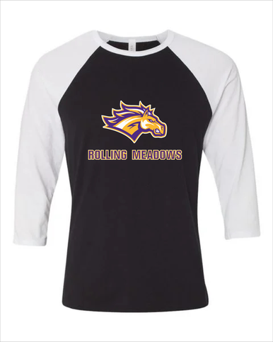 Rolling Meadows Mustangs Mascot #2 Men's Baseball T-Shirt