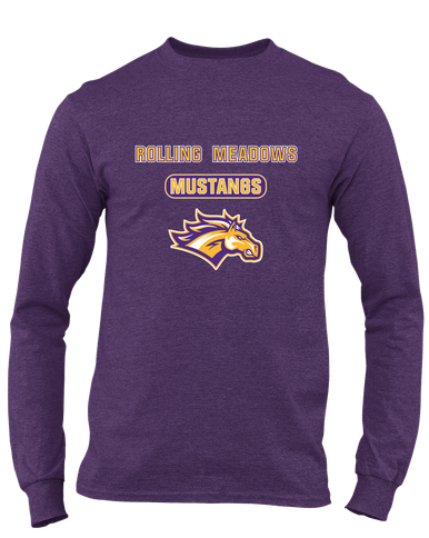 Rolling Meadows Mustangs Mascot #3 Men's LS T-Shirt