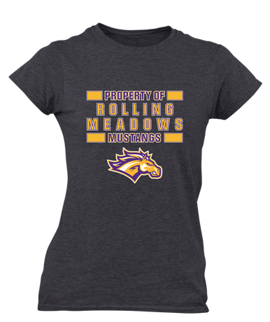Rolling Meadows Mustangs Property Of Women's SS T-Shirt