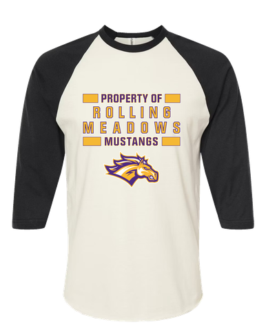 Rolling Meadows Mustangs Property Of Women's Baseball T-Shirt