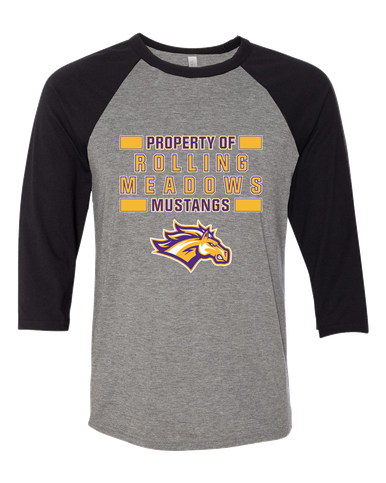Rolling Meadows Mustangs Property Of Men's Baseball T-Shirt