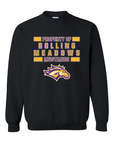 Rolling Meadows Mustangs Property Of Men's Sweatshirt