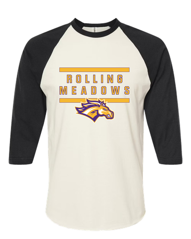 Rolling Meadows Mustangs Mascot #4 Men's Baseball T-Shirt