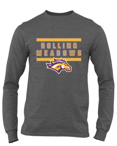 Rolling Meadows Mustangs Mascot #4 Men's LS T-Shirt