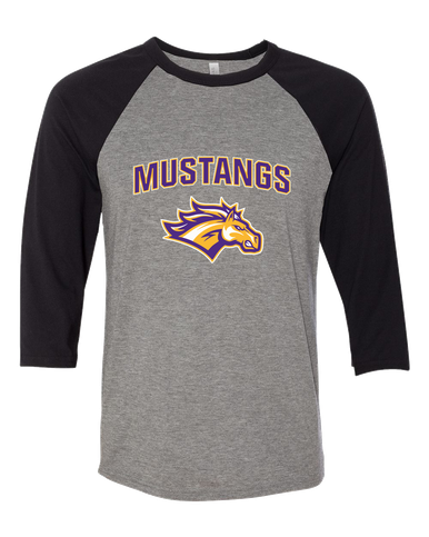 Rolling Meadows Mustangs Mascot #6 Women's Baseball T-Shirt
