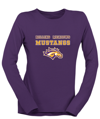 Rolling Meadows Mustangs Spirit Women's LS T-Shirt