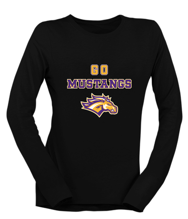 Rolling Meadows Mustangs Go Team Women's LS T-Shirt