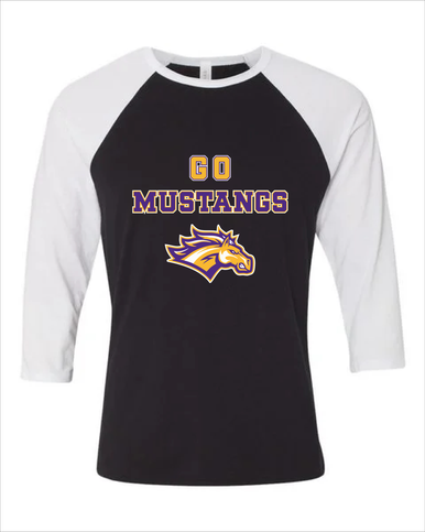 Rolling Meadows Mustangs Go Team Women's Baseball T-Shirt