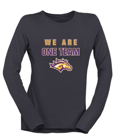 Rolling Meadows Mustangs We Are One Team Women's LS T-Shirt