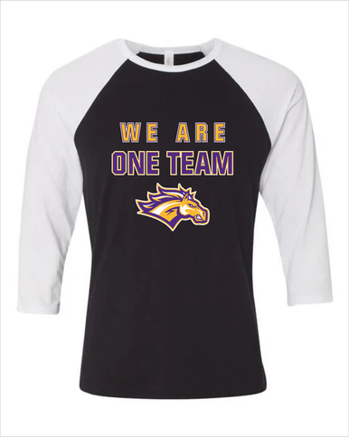 Rolling Meadows Mustangs We Are One Team Men's Baseball T-Shirt
