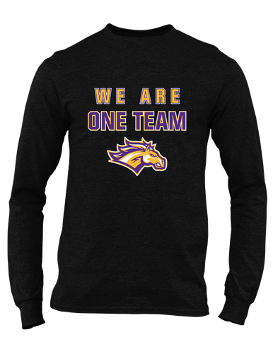 Rolling Meadows Mustangs We Are One Team Men's LS T-Shirt