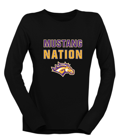 Rolling Meadows Mustangs Nation #2 Women's LS T-Shirt