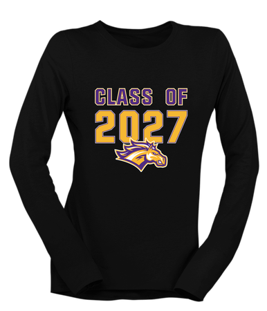 Rolling Meadows Mustangs Class of 2027 Women's Premium LS T-Shirt