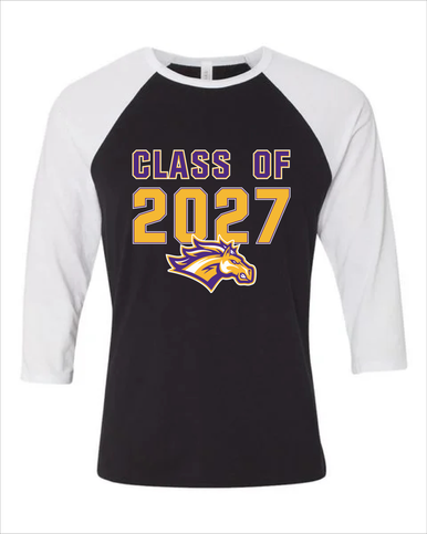 Rolling Meadows Mustangs Class of 2027 Women's Baseball T-Shirt