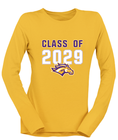 Rolling Meadows Mustangs Class of 2029 Women's LS T-Shirt