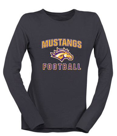 Rolling Meadows Mustangs Football #1 Women's Premium LS T-Shirt