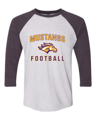 Rolling Meadows Mustangs Football #1 Women's Baseball T-Shirt