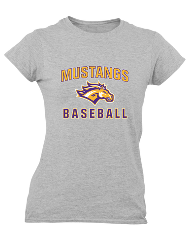 Rolling Meadows Mustangs Baseball #1 Women's Premium SS T-Shirt