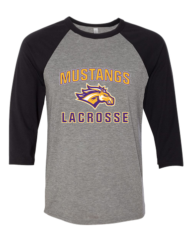 Rolling Meadows Mustangs Lacrosse Men's Baseball T-Shirt