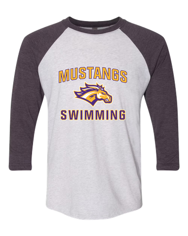 Rolling Meadows Mustangs Swimming Men's Baseball T-Shirt