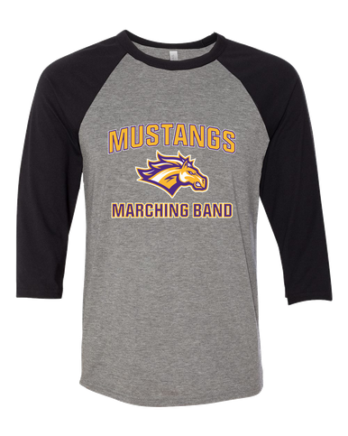 Rolling Meadows Mustangs Marching Band Men's Baseball T-Shirt