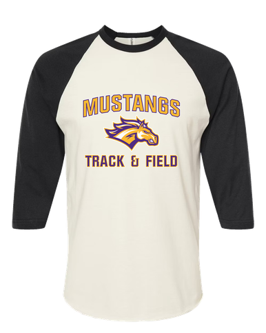 Rolling Meadows Mustangs Track & Field Men's Baseball T-Shirt