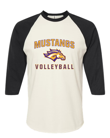 Rolling Meadows Mustangs Volleyball Women's Baseball T-Shirt