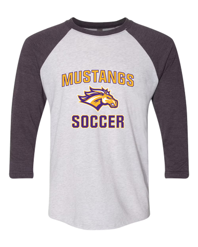 Rolling Meadows Mustangs Soccer #1 Men's Baseball T-Shirt