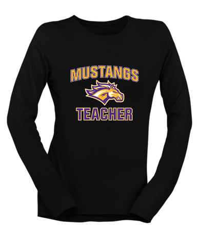 Rolling Meadows Mustangs Teacher Women's Premium LS T-Shirt