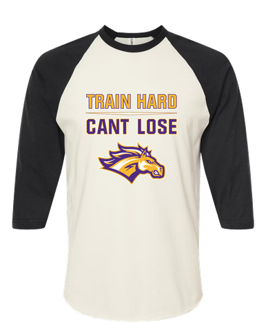 Rolling Meadows Mustangs Train Hard, Can't Lose Men's Baseball T-Shirt