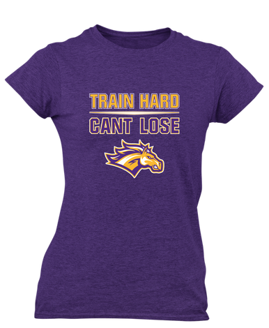 Rolling Meadows Mustangs Train Hard, Can't Lose Women's Premium SS T-Shirt