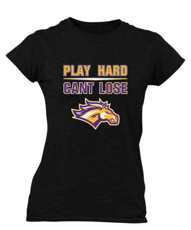 Rolling Meadows Mustangs Play Hard, Can't Lose Women's Premium SS T-Shirt
