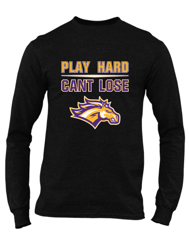 Rolling Meadows Mustangs Play Hard, Can't Lose Men's Premium LS T-Shirt