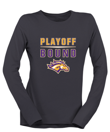 Rolling Meadows Mustangs Playoff Bound Women's LS T-Shirt