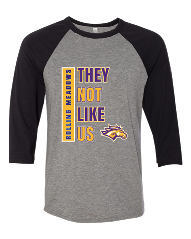 Rolling Meadows Mustangs They Not Like Us #1 Men's Baseball T-Shirt