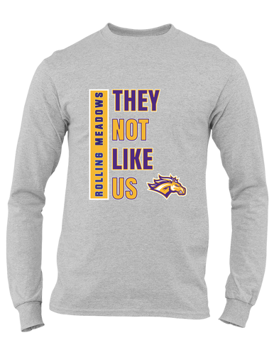 Rolling Meadows Mustangs They Not Like Us #1 Men's Premium LS T-Shirt